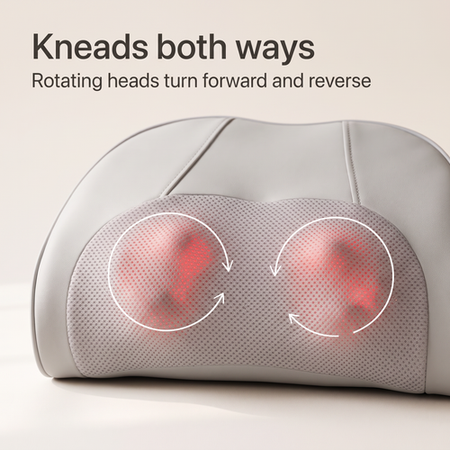 Kneads both ways: The Piuma's rotating heads turn forward and reverse