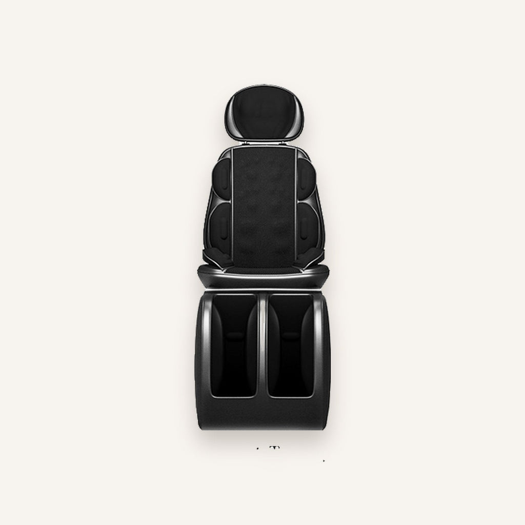 The Grande full-body massage lounger with calf unit in noir on an ivory background