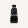The Grande full-body massage lounger with calf unit in noir on an ivory background
