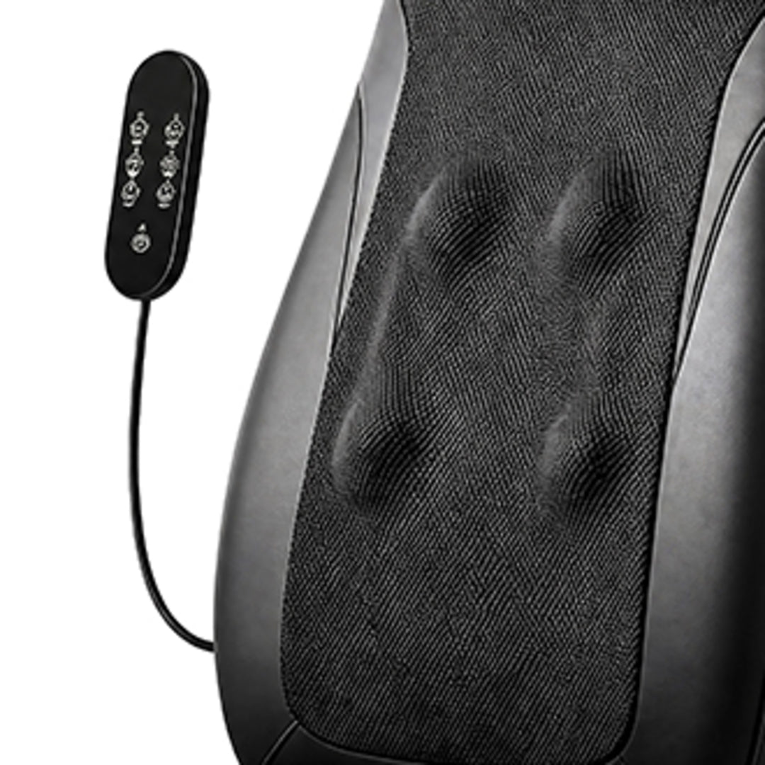 The Sereno Lite's mesh back with four kneading heads and wired remote